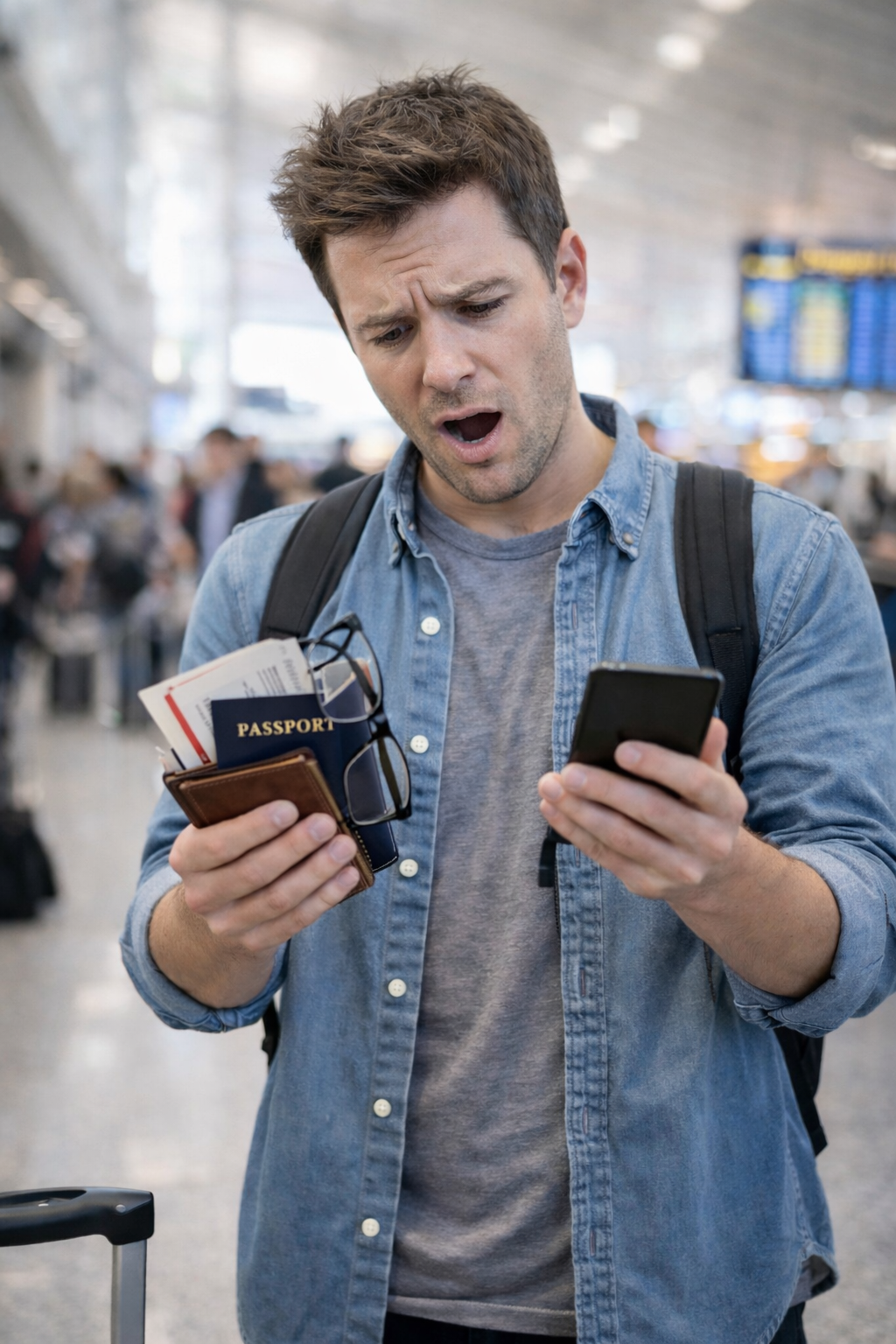Neck Wallet. Be organized at the airport.