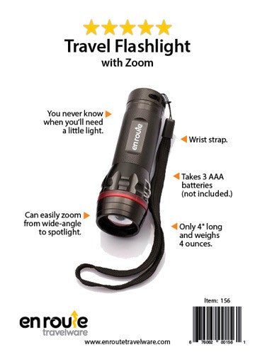 Flashlight with Zoom (#156) - En Route Travelware