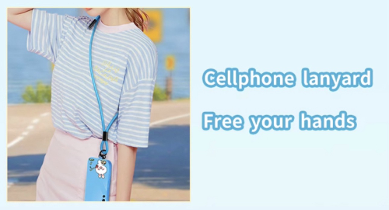 Anti-theft neck lanyard and power cord.  Two in one.  Deter phone theft.