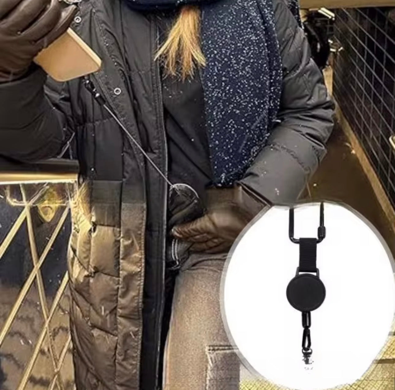 Retractable Steel Phone Tether. Attach your phone to you or lose it.