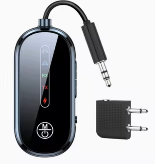 Airplane Bluetooth Transmitter. Use your own headphones on the plane.