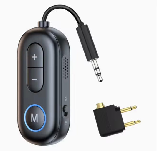 Airplane Bluetooth Transmitter. Use your own headphones on the plane.