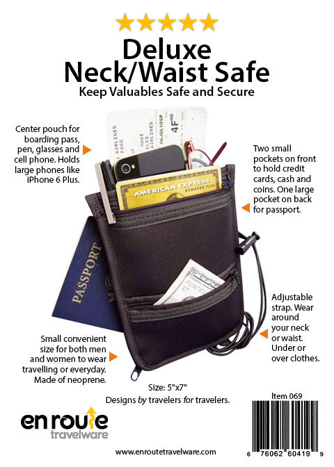 Travel Neck Wallet  (#069) - En Route Travelware 